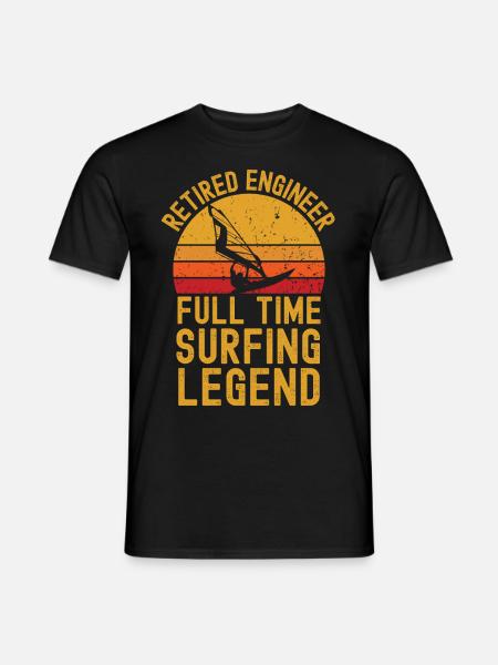 Retired engineer windsurfing legend - Men's T-Shirt - black