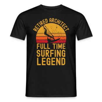 Retired architect windsurfing legend - Men's T-Shirt - black - Front - AI Model Male 178 light (178cm)