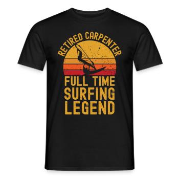 Charpentier à la retraite légende de la planche à voile - T-shirt homme - noir - Devant - AI Model Male 178 light (178cm)