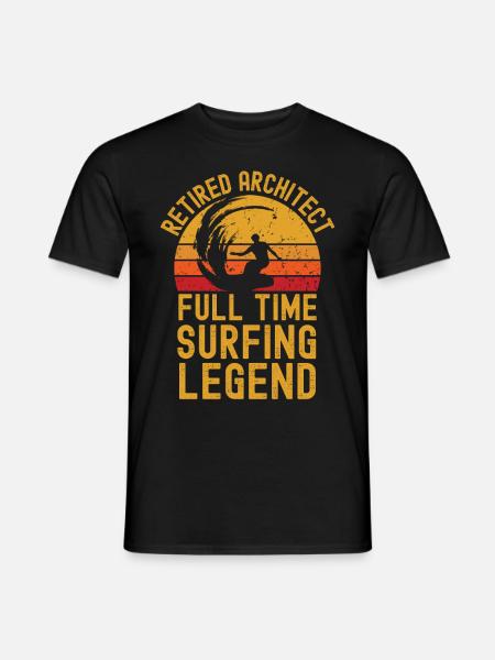 Retired architect surfing legend - Men's T-Shirt - black