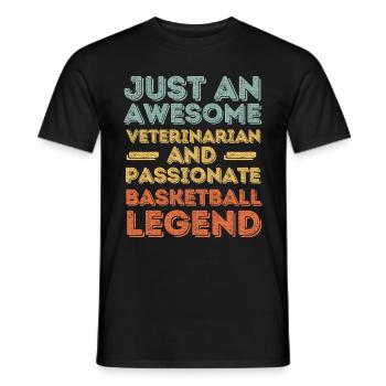 Tierarzt Basketball Legende retro - Männer T-Shirt - Schwarz - Vorne - AI Model Male 178 light (178cm)