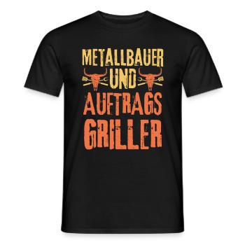 Metallbauer und Grillen - Männer T-Shirt - Schwarz - Vorne - AI Model Male 178 light (178cm)