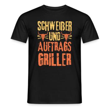 Schweißer und Grillen - Männer T-Shirt - Schwarz - Vorne - AI Model Male 178 light (178cm)