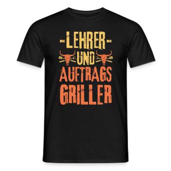 Lehrer und Grillen - Männer T-Shirt - Schwarz - Vorne - AI Model Male 178 light (178cm)