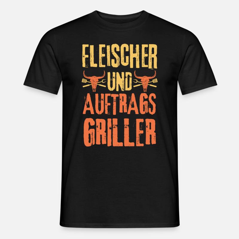 Fleischer und Grillen - Männer T-Shirt - Schwarz