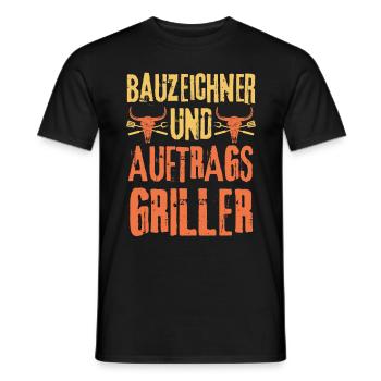 Bauzeichner und Grillen - Männer T-Shirt - Schwarz - Vorne - AI Model Male 178 light (178cm)