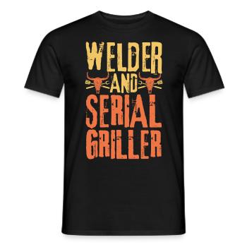 Welder and Serial Griller - Men's T-Shirt - black - Front - AI Model Male 178 light (178cm)