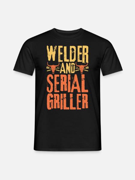 Welder and Serial Griller - Men's T-Shirt - black