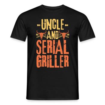 Oncle et Serial Griller - T-shirt homme - noir - Devant - AI Model Male 178 light (178cm)