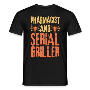 Apotheker und Seriengriller - Männer T-Shirt - Schwarz - Vorne - AI Model Male 178 light (178cm)