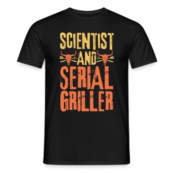 Wissenschaftler und Seriengriller - Männer T-Shirt - Schwarz - Vorne - AI Model Male 178 light (178cm)