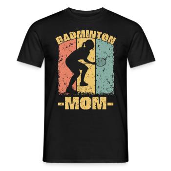 Badminton Mama - Männer T-Shirt - Schwarz - Vorne - AI Model Male 178 light (178cm)
