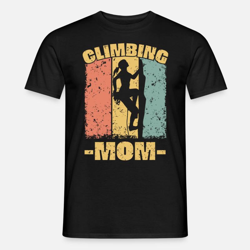 Kletternde Mutter - Männer T-Shirt - Schwarz