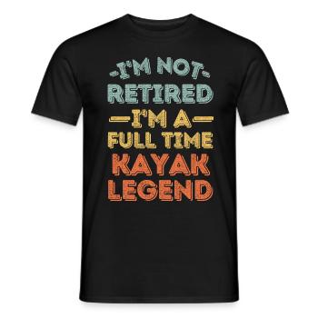 Retraité et légende du kayak - T-shirt homme - noir - Devant - AI Model Male 178 light (178cm)
