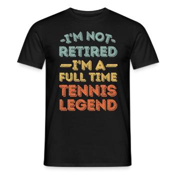 Retraité et légende du tennis - T-shirt homme - noir - Devant - AI Model Male 178 light (178cm)