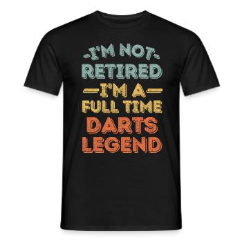 Retired and darts legend - Men's T-Shirt - black - Front - AI Model Male 178 light (178cm)