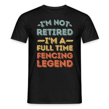 Retraité et légende de l’escrime - T-shirt homme - noir - Devant - AI Model Male 178 light (178cm)