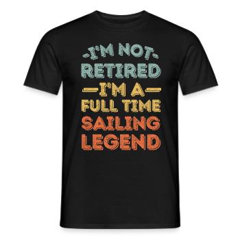 Retired and sailing legend - Men's T-Shirt - black - Front - AI Model Male 178 light (178cm)