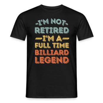Retraité et légende du billard - T-shirt homme - noir - Devant - AI Model Male 178 light (178cm)