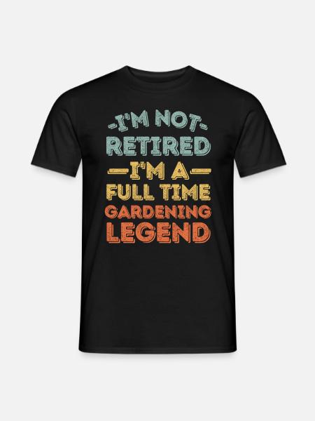 Rentner und Gartenlegende - Männer T-Shirt - Schwarz