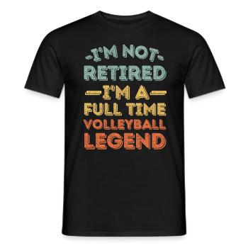 Retraité et légende du volleyball - T-shirt homme - noir - Devant - AI Model Male 178 light (178cm)