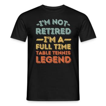 Retired and table-tennis legend - Men's T-Shirt - black - Front - AI Model Male 178 light (178cm)
