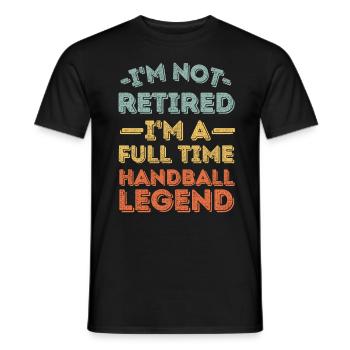 Retraité et légende du handball - T-shirt homme - noir - Devant - AI Model Male 178 light (178cm)