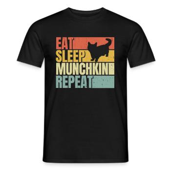 Mangez dormir Munchkin répéter - T-shirt homme - noir - Devant - AI Model Male 178 light (178cm)