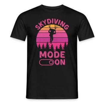 Fallschirmspringen-Modus ein - Männer T-Shirt - Schwarz - Vorne - AI Model Male 178 light (178cm)