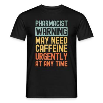Apotheker brauchen dringend Kaffee - Männer T-Shirt - Schwarz - Vorne - AI Model Male 178 light (178cm)
