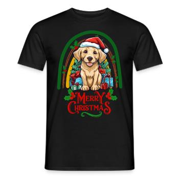 Noël Labrador - T-shirt homme - noir - Devant - AI Model Male 178 light (178cm)