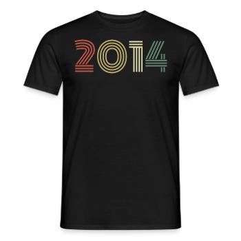2014 Geburtstag Jahrgang 2014 Geschenk 2014 - Männer T-Shirt - Schwarz - Vorne - AI Model Male 178 light (178cm)