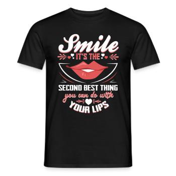 1 01 - Men's T-Shirt - black - Front - AI Model Male 178 light (178cm)