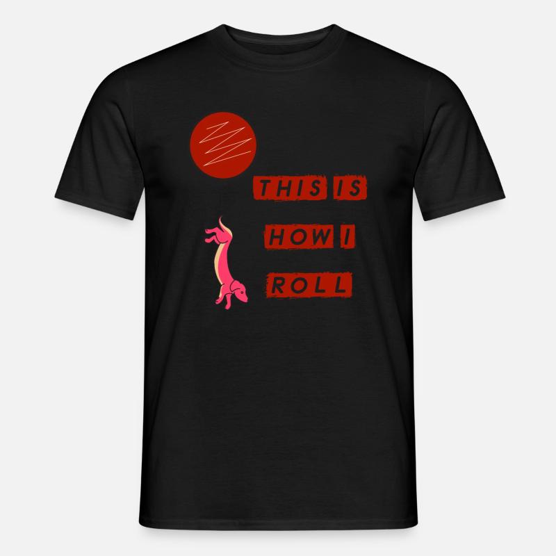 Teckel c'est comment je roule - T-shirt homme - noir