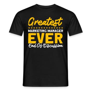 The Best Marketing Manager Digital Marketing - Men's T-Shirt - black - Front - AI Model Male 178 light (178cm)
