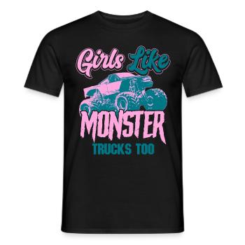 Camion monstre - T-shirt homme - noir - Devant - AI Model Male 178 light (178cm)