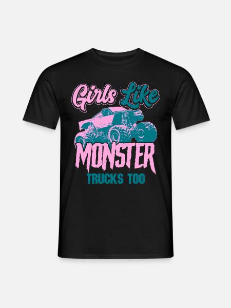 Monstertruck - Männer T-Shirt - Schwarz