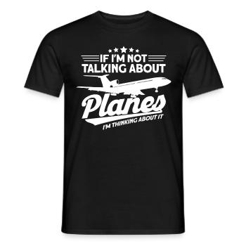 Cadeau d’atterrissage d’avion de pilote d’avion d’avion - T-shirt homme - noir - Devant - AI Model Male 178 light (178cm)