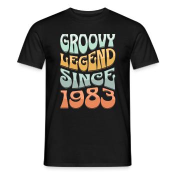 Groovige Legende seit 1983 - Männer T-Shirt - Schwarz - Vorne - AI Model Male 178 light (178cm)