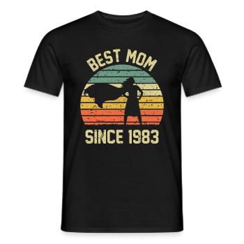 Beste Mutter seit 1983 - Männer T-Shirt - Schwarz - Vorne - AI Model Male 178 light (178cm)