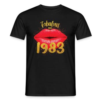 Fabulous since 1983 - Men's T-Shirt - black - Front - AI Model Male 178 light (178cm)