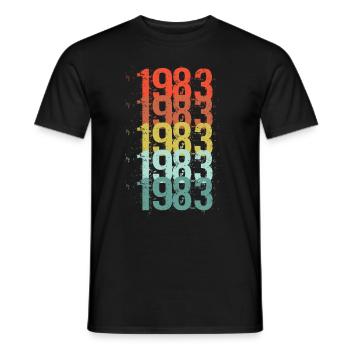 Mon année - 1983 - T-shirt homme - noir - Devant - AI Model Male 178 light (178cm)