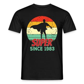 Super depuis 1983 - T-shirt homme - noir - Devant - AI Model Male 178 light (178cm)