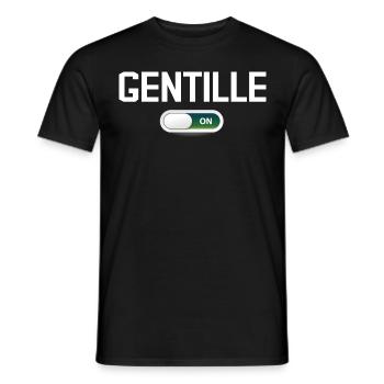 Mode Gentille Désactivé Off Humour - T-shirt homme - noir - Devant - AI Model Male 178 light (178cm)