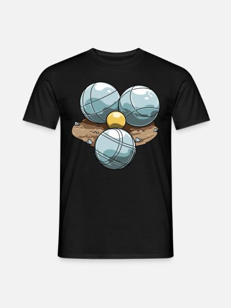 Petanque Boccia Boule Kugelspiel - Männer T-Shirt - Schwarz