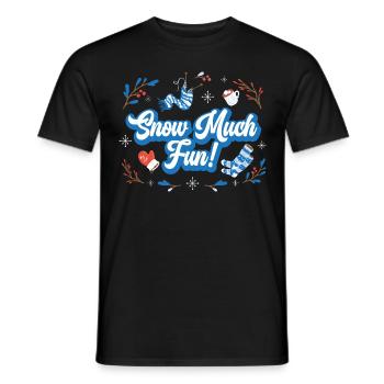 J'adore les glaces pour climat froid de la saison hivernale - T-shirt homme - noir - Devant - AI Model Male 178 light (178cm)
