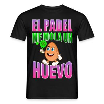 Padel is an egg cool - Men's T-Shirt - black - Front - AI Model Male 178 light (178cm)