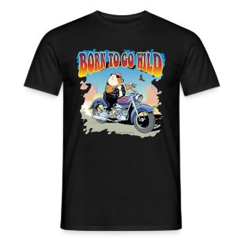Born to Go wild - Männer T-Shirt - Schwarz - Vorne - AI Model Male 178 light (178cm)