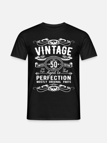 50ste verjaardag 50 jaar vintage cadeau - Heren T-shirt - zwart