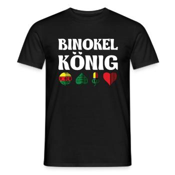 Binokel Spieler Kartenspiel Outfit Binokel König - Männer T-Shirt - Schwarz - Vorne - AI Model Male 178 light (178cm)